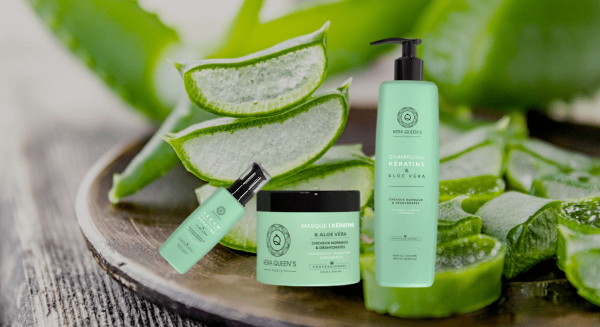 Trio Kératine & Aloé Véra Shampoing + Masque + Sérum ( 500ml ) - MEILLEUR LISSAGE