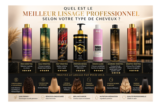 Meilleur lissage professionnel 2026 : comparatif des lissages Wideyma selon le type de cheveux, cheveux épais, fins, blonds, sensibilisés et européens