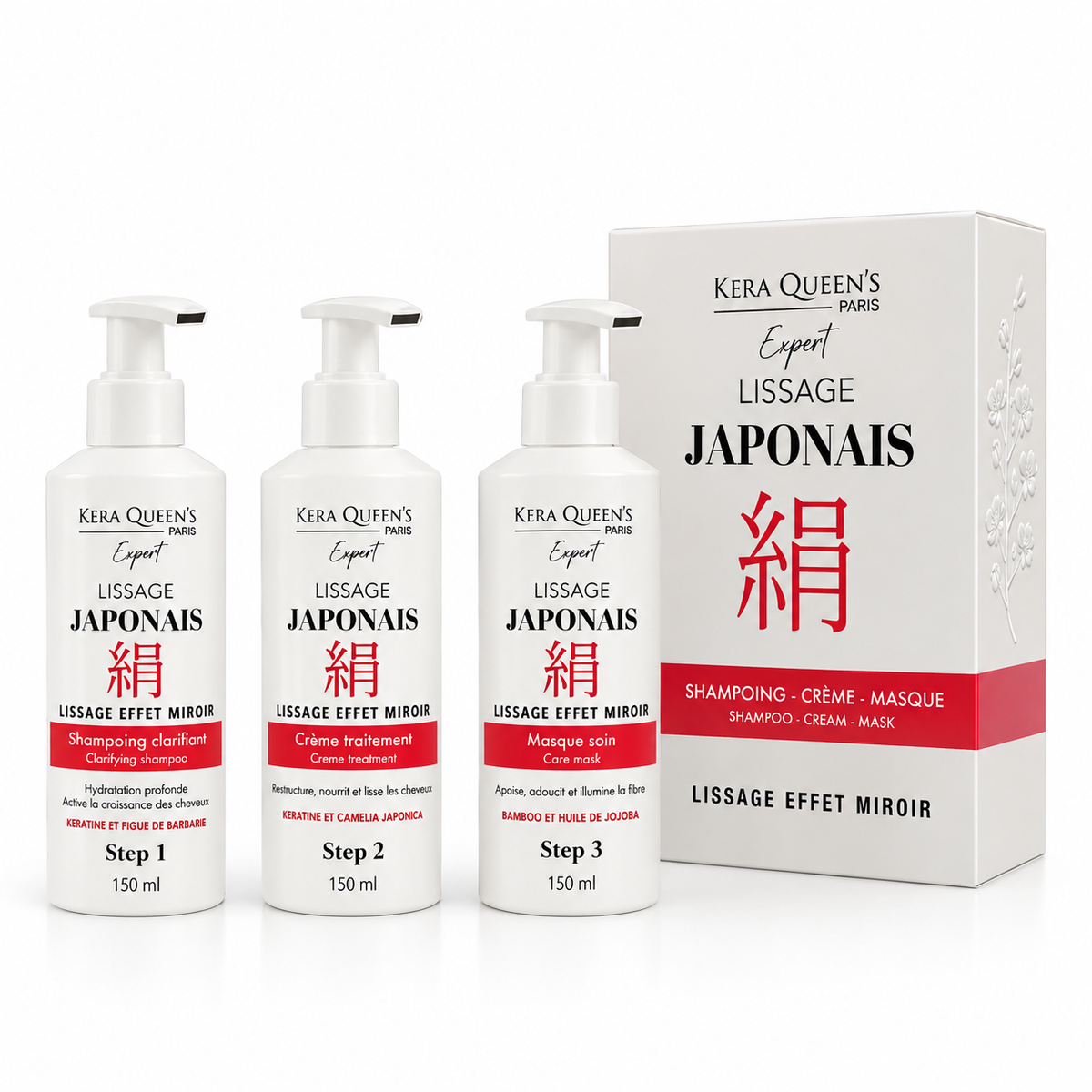 lissage japonais effet miroir mini kit professionnel sans formol cheveux lisses brillants