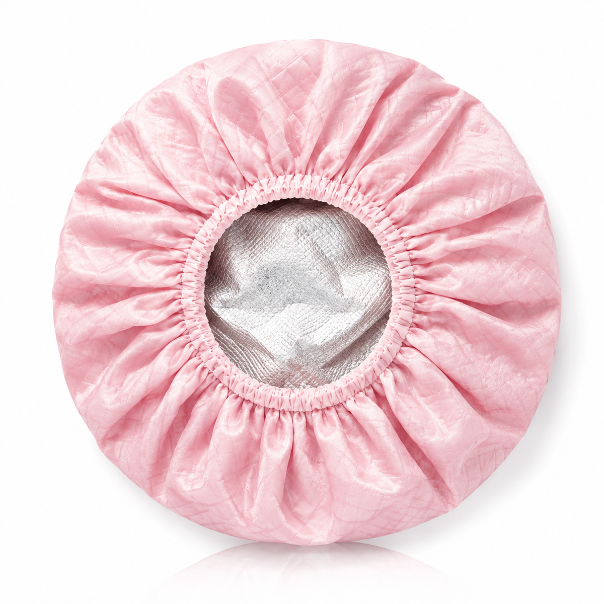 Bonnet chauffant rose pour soins capillaires, Botox cheveux et lissage professionnel