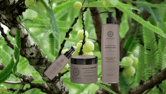 Trio Kératine & Huile d’Amla Shampoing + Masque + Sérum ( 500 ml ) - MEILLEUR LISSAGE