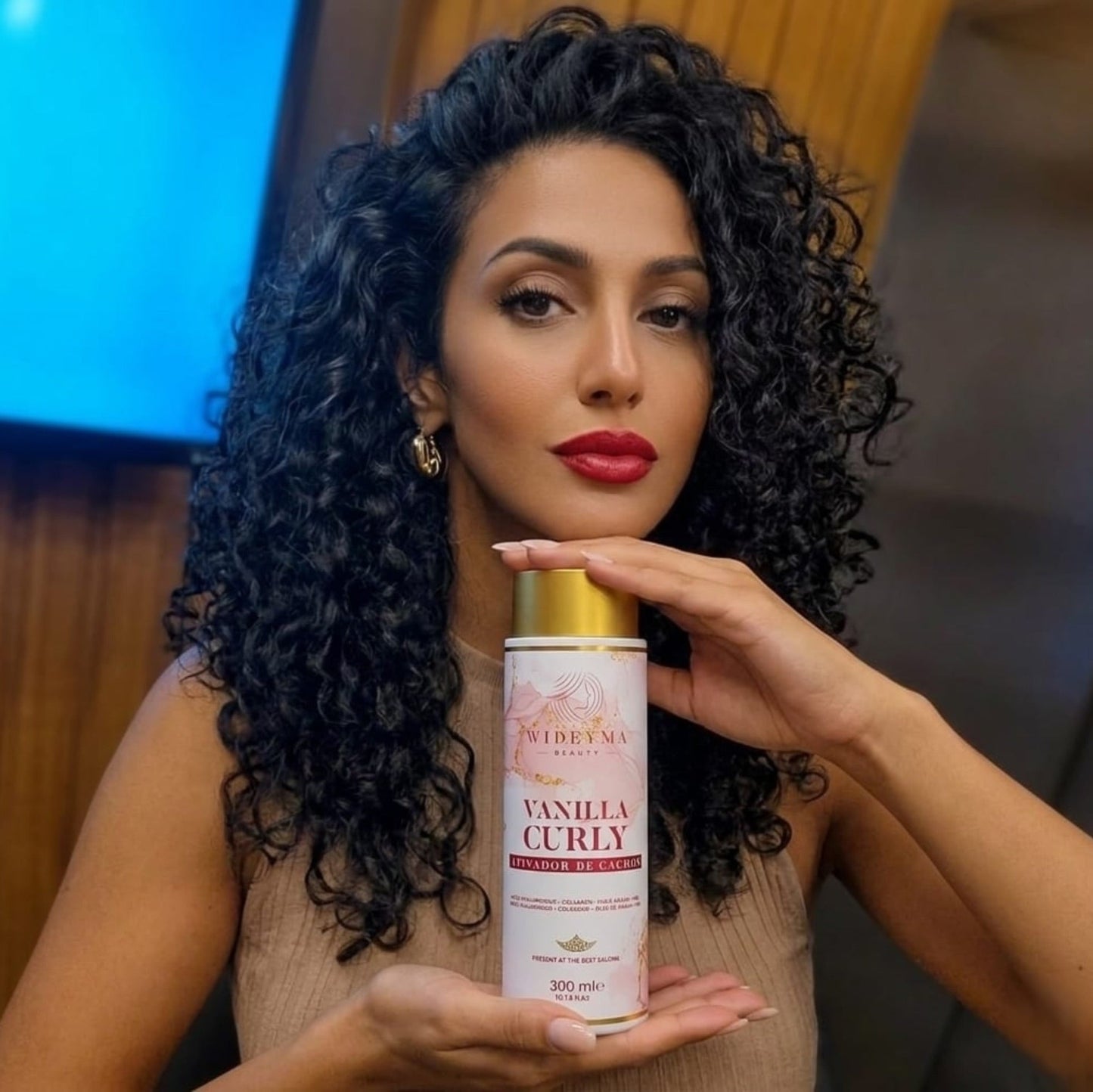 Activateur de boucles professionnel Vanilla Curly Wideyma – soin définisseur pour cheveux bouclés, frisés et ondulés, boucles rebondies, sans frisottis, hydratation et brillance