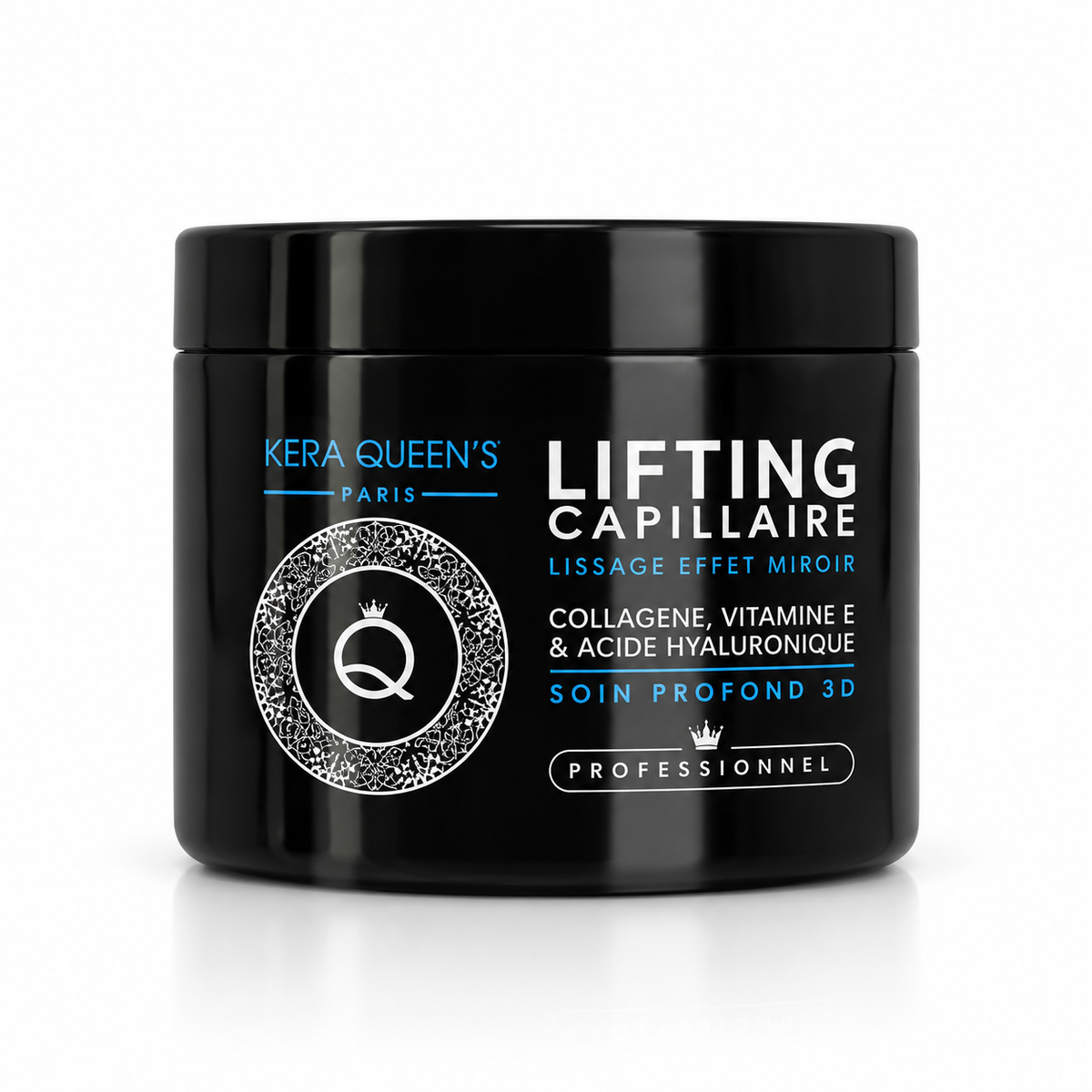 Botox capillaire Collagène & Acide Hyaluronique Kera Queen’s 500 ml – soin professionnel réparateur, hydratant et repulpant pour cheveux abîmés