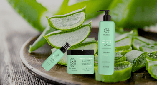 Trio Kératine & Aloé Véra Shampoing + Masque + Sérum ( 500ml ) - MEILLEUR LISSAGE