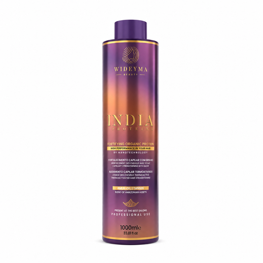 Lissage indien professionnel Wideyma sans formol et sans acide glyoxylique, enrichi en huile d’amla et tanin pour des cheveux lisses, brillants et disciplinés