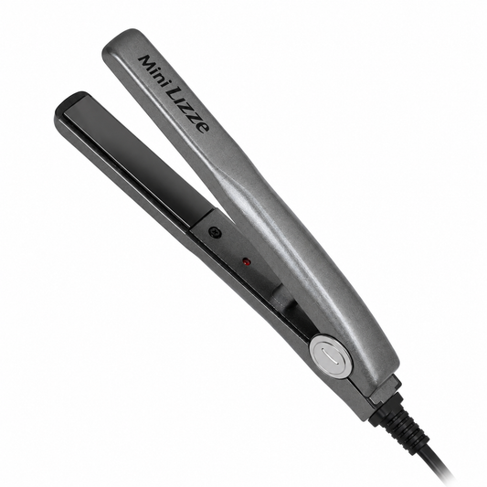 Mini lisseur professionnel compact pour retouches, racines, frange et cheveux courts – Lisseur de voyage haute précision Lizze – plaques en titane – Meilleur Lissage