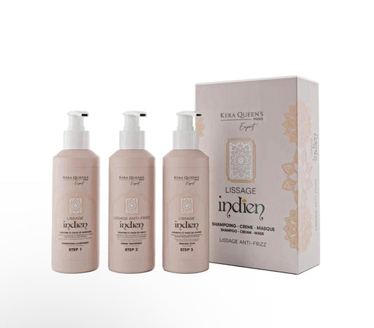 lissage indien premium haute réparation mini kit kératine huile amla cheveux lisses brillance miroir