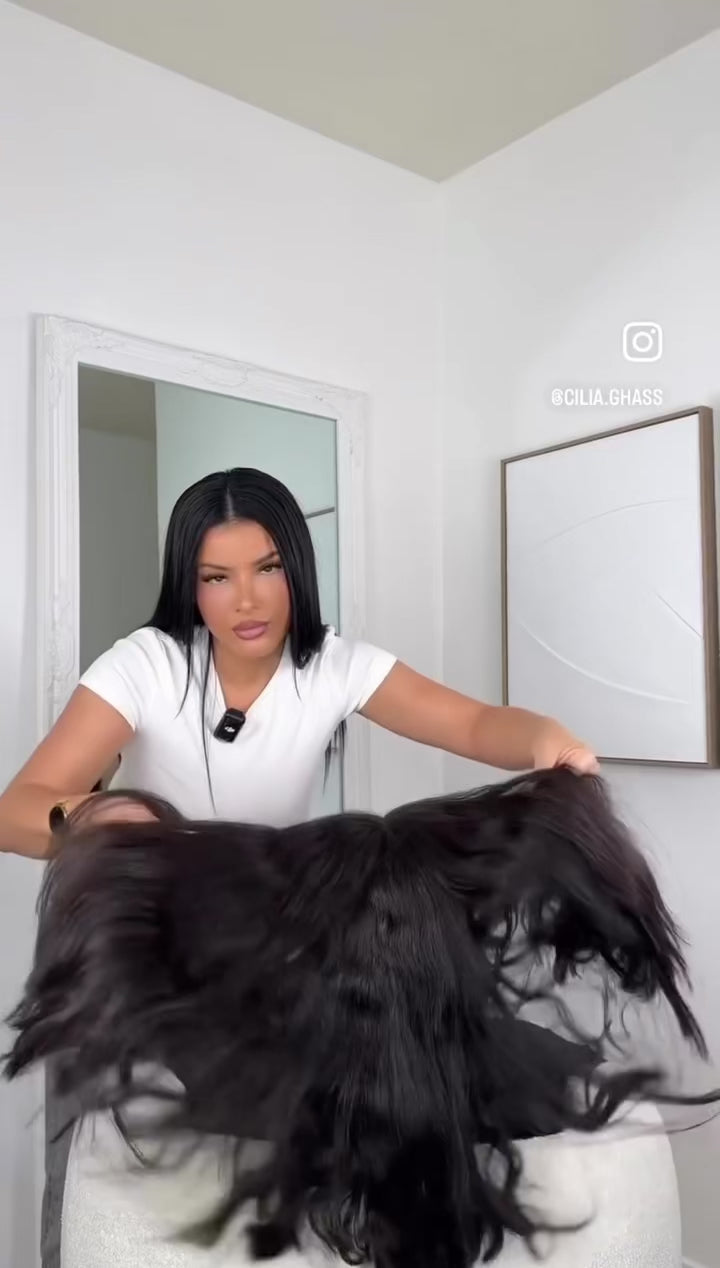 Charger la vidéo : Lissage INIYA sur cheveux épais - réalisé par Cilia Ghass